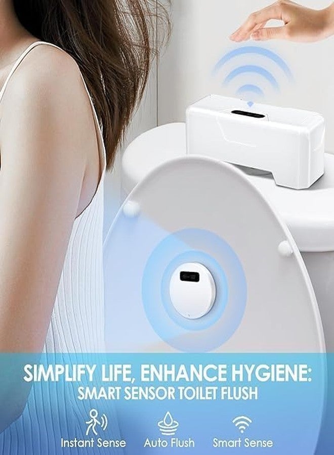 NALACAL Automatic Toilet Flusher, Upgraded Touchless Toilet Flush Kit, Toilet Flusher Replacement Kit, for Most Homes and Public Toilets with Infrared Sensor, Rechargeable USB Charging and IPX6 Waterproof - Image 3